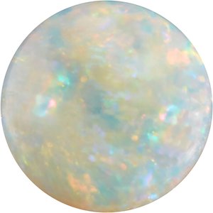 1.5 mm Round Cabochon A Natural White Opal