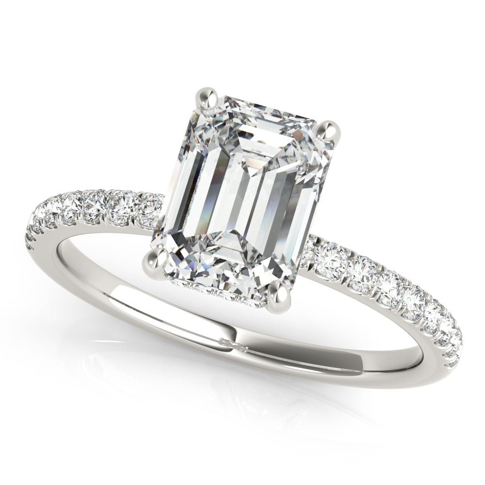 SINGLE ROW EMERALD CUT CENTER