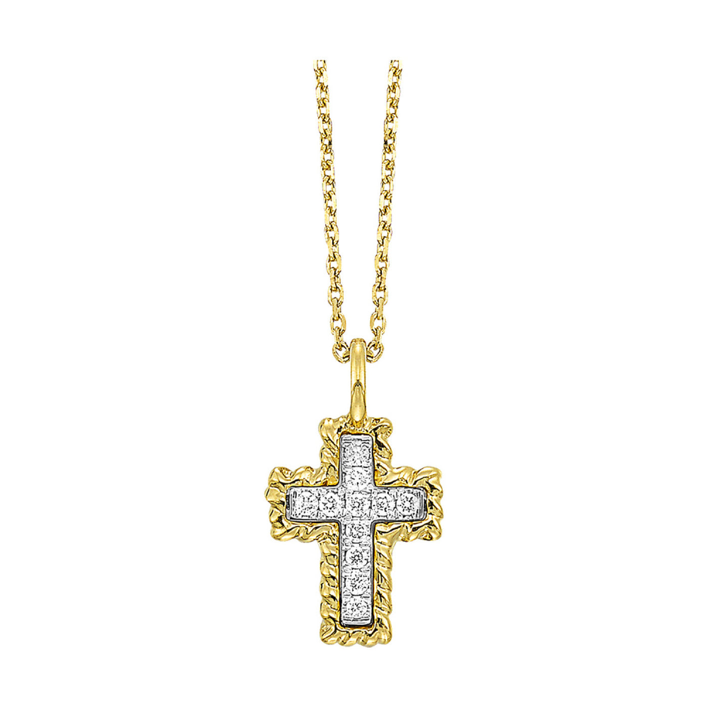 Gold Diamond Cross Pendant