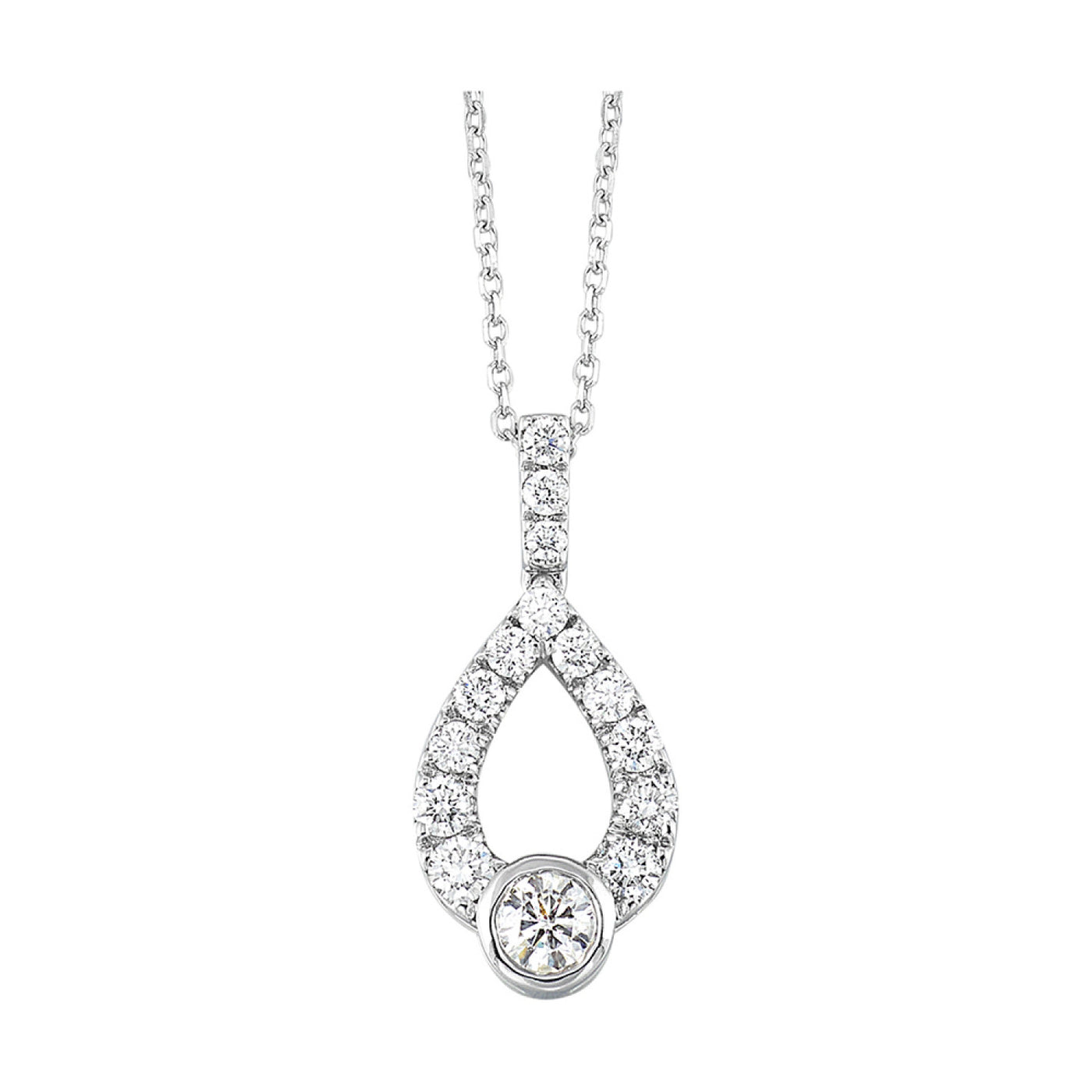 Sterling Silver Diamond Pendant