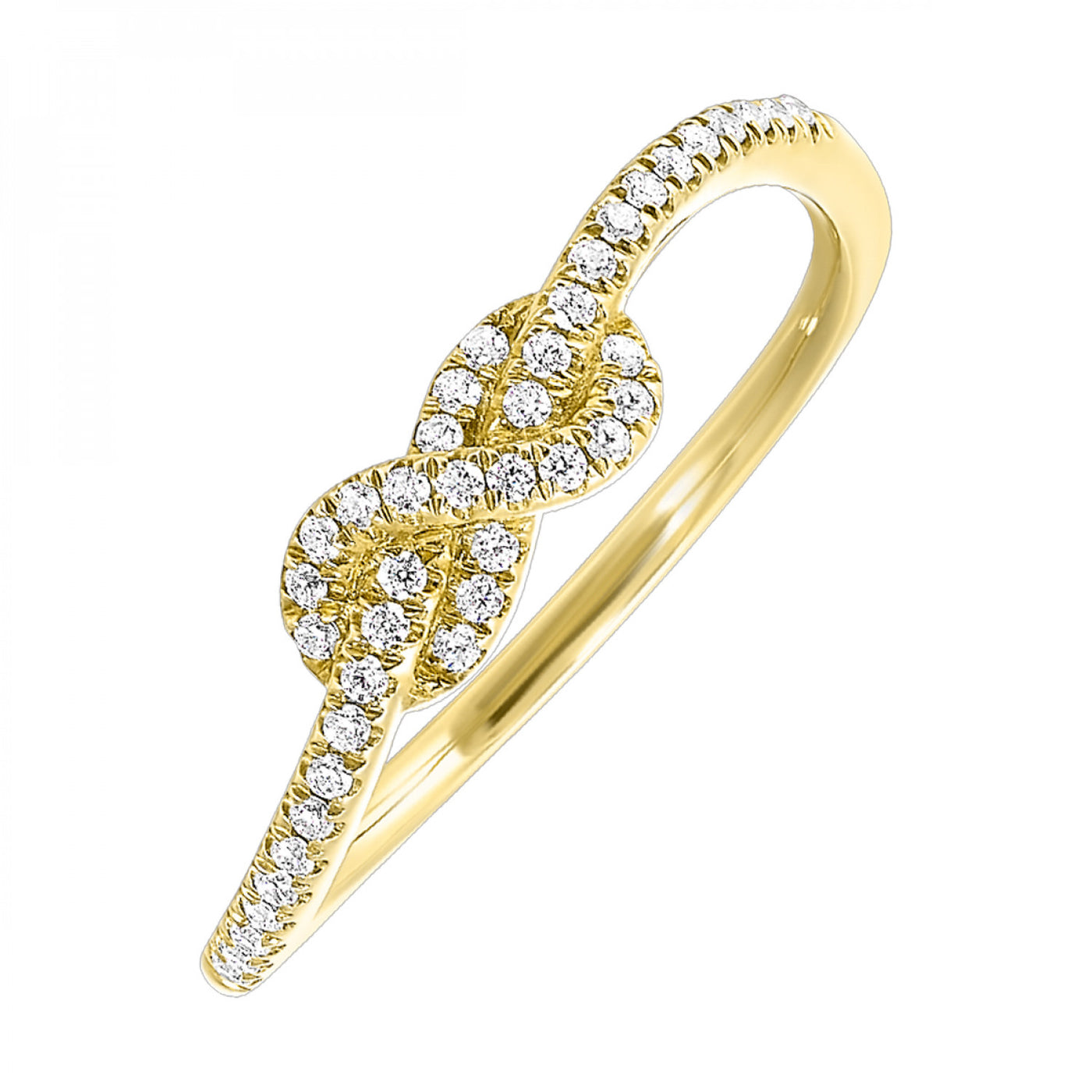 Yellow Gold Diamond Infinity Fashion Ring