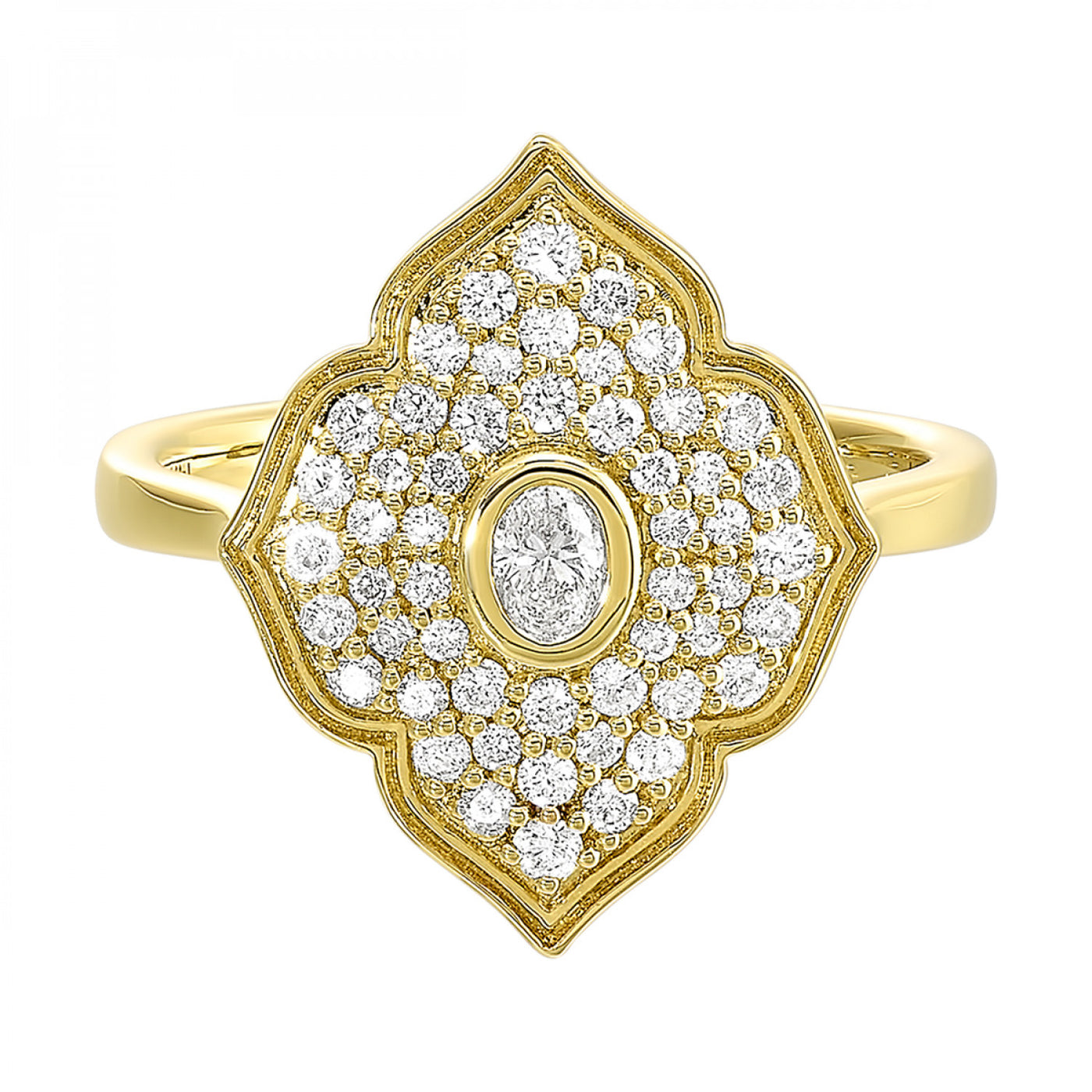 Yellow Gold Diamond Fashion Ring